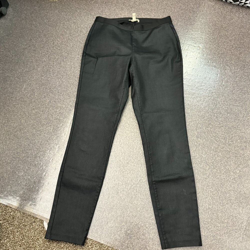 Eileen Fisher Organic Cotton Blend Skinny Pants Coated Finish XS      - Z2008